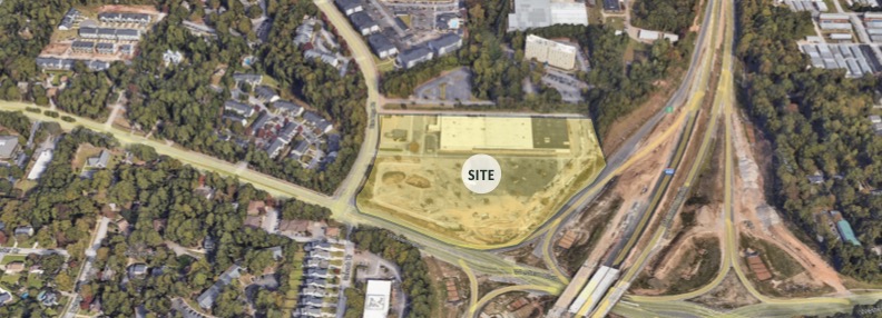 Aerial view of the 4500 Western Blvd site in Raleigh, North Carolina